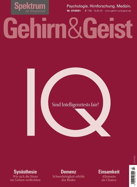 Spektrum – Gehirn&Geist – 04 Juni 2021 Cover