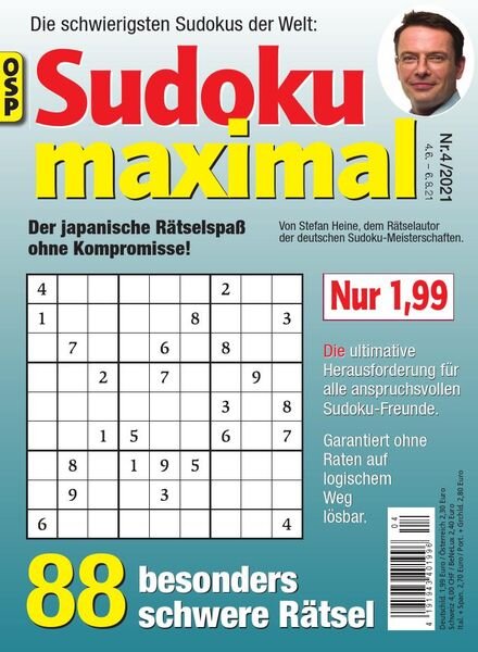 Sudoku Maximal – Nr.4 2021 Cover