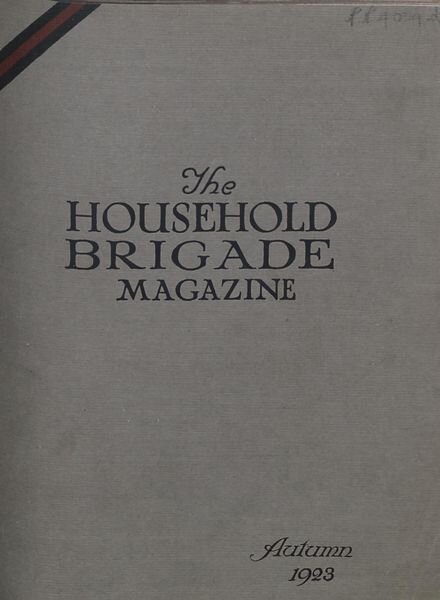 The Guards Magazine – Autumn 1923 Cover