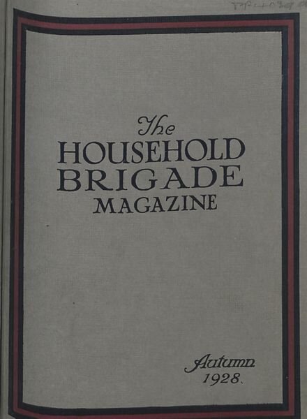 The Guards Magazine – Autumn 1928 Cover