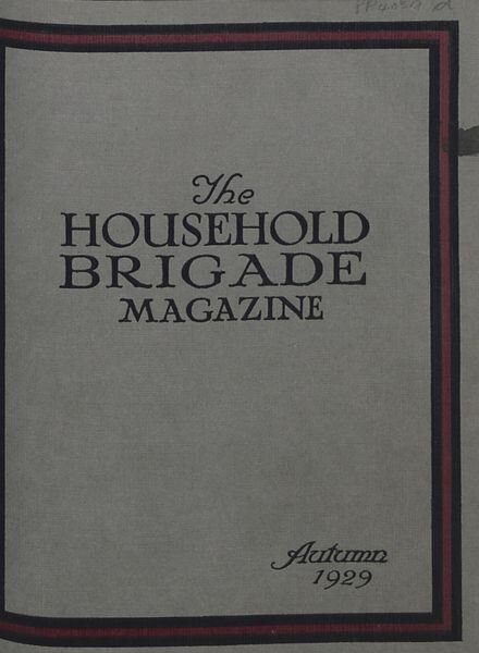 The Guards Magazine – Autumn 1929 Cover