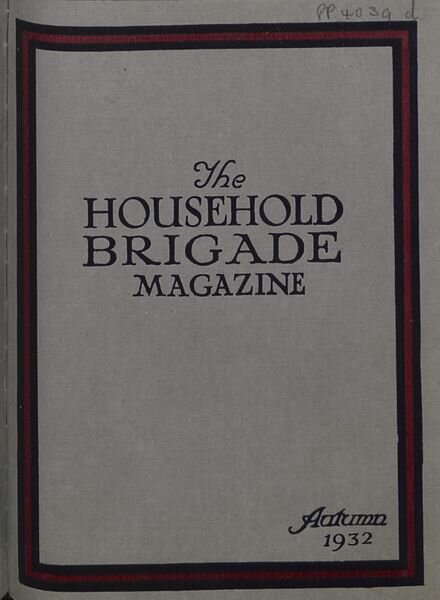 The Guards Magazine – Autumn 1932 Cover