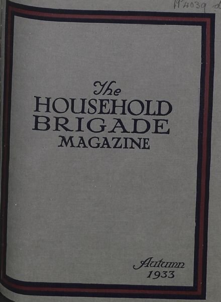 The Guards Magazine – Autumn 1933 Cover