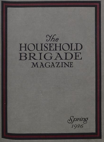 The Guards Magazine – Spring 1926 Cover