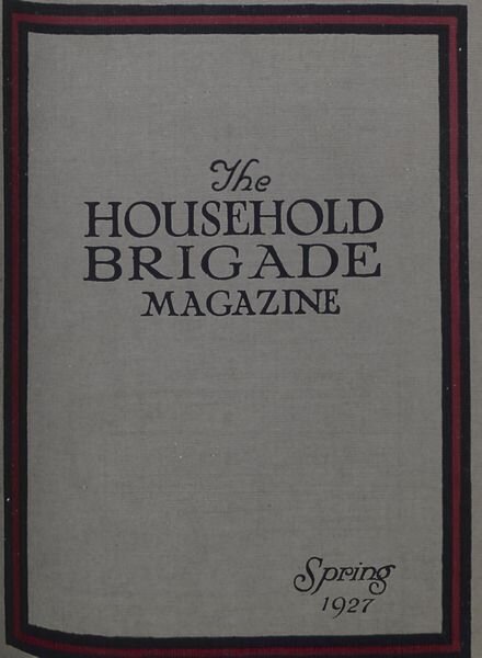 The Guards Magazine – Spring 1927 Cover