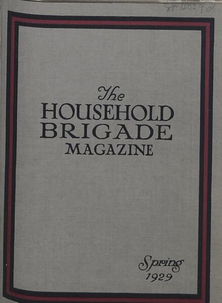 The Guards Magazine – Spring 1929 Cover