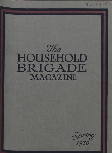 The Guards Magazine – Spring 1930 Cover