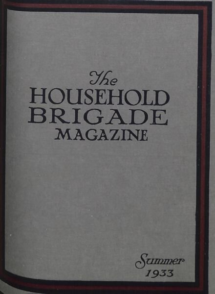 The Guards Magazine – Summer 1933 Cover