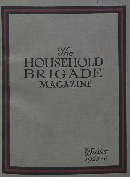 The Guards Magazine – Winter 1925-6 Cover