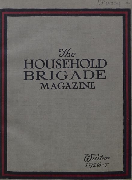 The Guards Magazine – Winter 1926-7 Cover