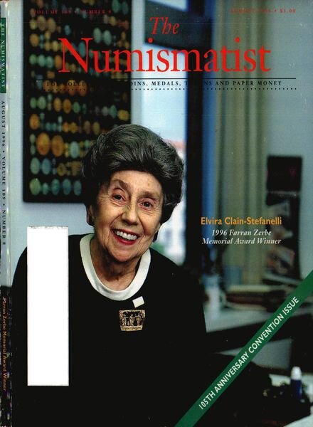 The Numismatist – August 1996 Cover