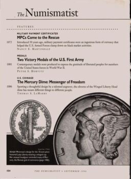 The Numismatist – September 1996