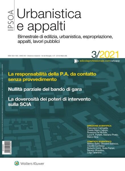 Urbanistica e appalti – Giugno 2021 Cover