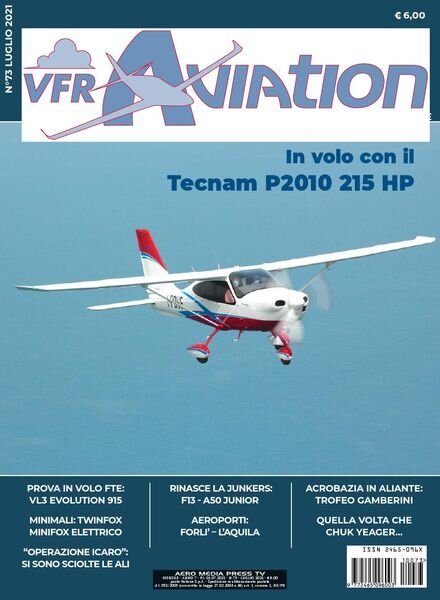 VFR Aviation – Luglio 2021 Cover
