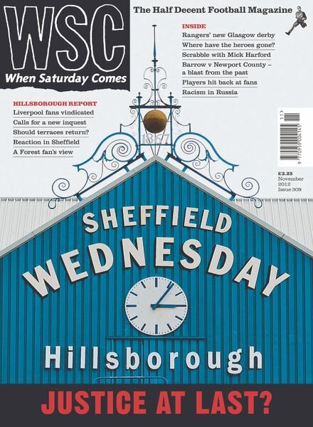 When Saturday Comes – November 2012 Cover