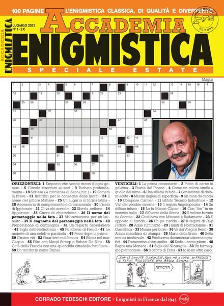 Accademia Enigmistica – luglio 2021 Cover