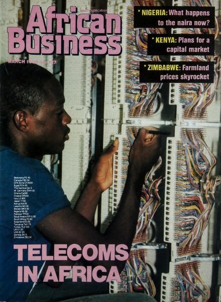 African Business English Edition – March 1989 Cover