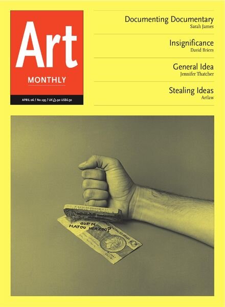 Art Monthly – April 2006 Cover