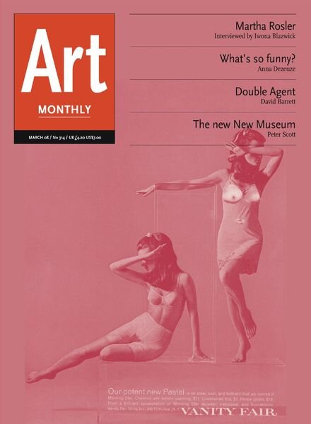 Art Monthly – March 2008 Cover