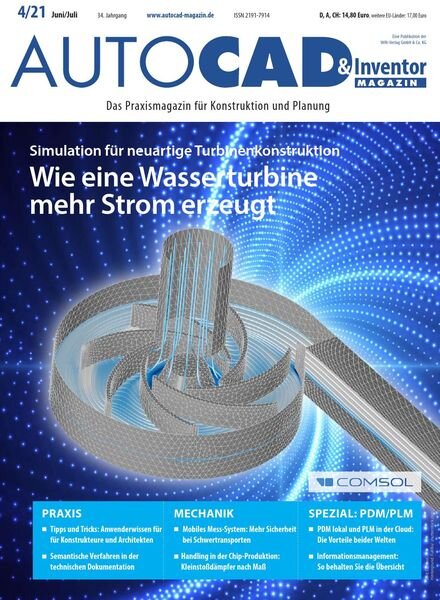 Autocad & Inventor Magazin – Juni-Juli 2021 Cover