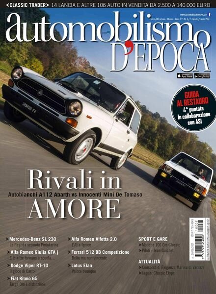 Automobilismo d’Epoca – Luglio 2021 Cover