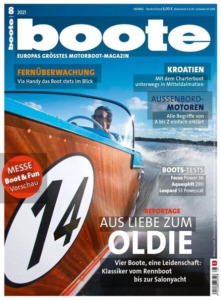Boote – August 2021 Cover