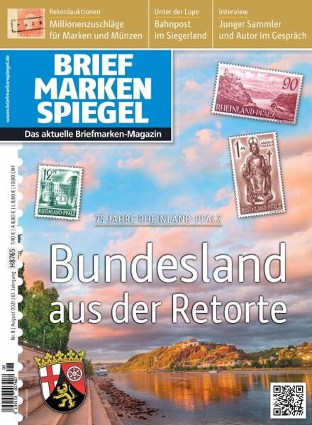 Briefmarken Spiegel – August 2021 Cover