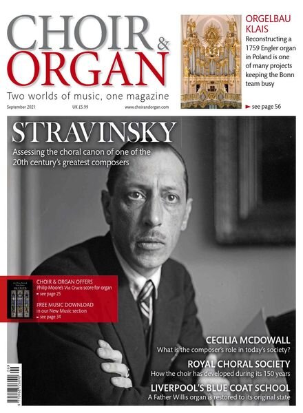Choir & Organ – September 2021 Cover