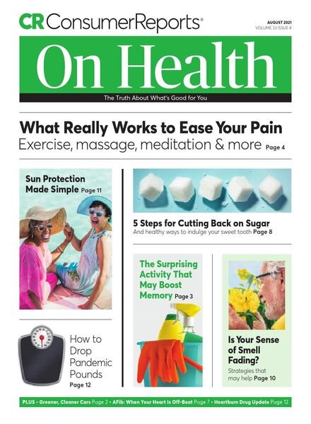 Consumer Reports on Health – August 2021 Cover