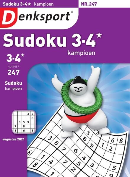 Denksport Sudoku 3-4 kampioen – 29 juli 2021 Cover