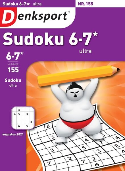 Denksport Sudoku 6-7 ultra – 12 augustus 2021 Cover