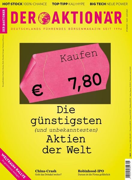 Der Aktionar – 15 Juli 2021 Cover
