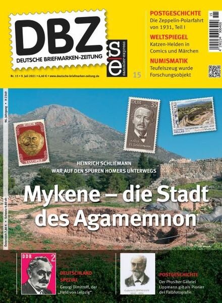 Deutsche Briefmarken-Zeitung – 09 Juli 2021 Cover