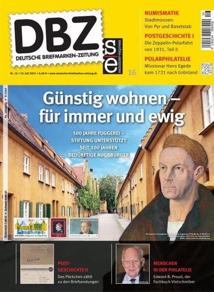 Deutsche Briefmarken-Zeitung – 23 Juli 2021 Cover