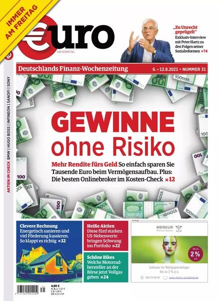 Euro am Sonntag Finanzmagazin – 06 August 2021 Cover
