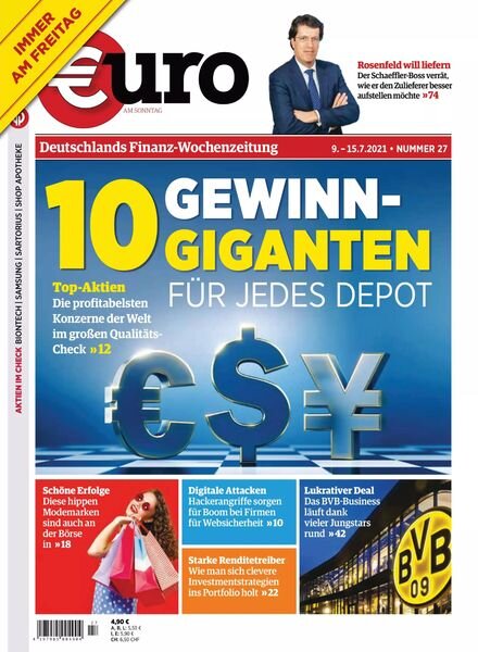 Euro am Sonntag Finanzmagazin – 09 Juli 2021 Cover