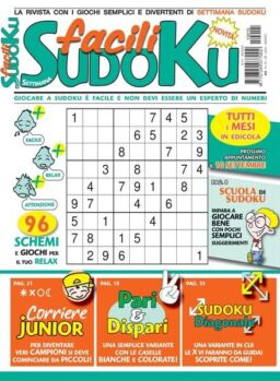Facili Sudoku – agosto 2021