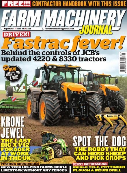 Farm Machinery Journal – August 2021 Cover