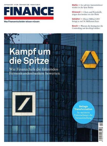 Finance – Juli-August 2021 Cover