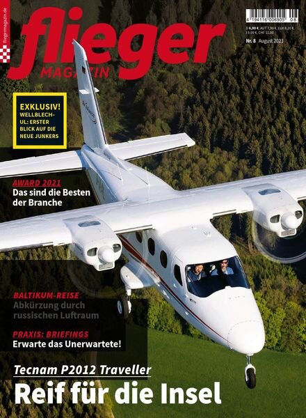 Fliegermagazin – August 2021 Cover