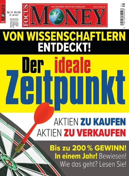 FOCUS MONEY – 28 Juli 2021 Cover