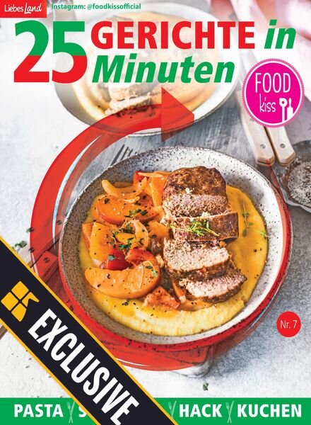 FOODkiss 25 Gerichte in 25 Minuten – Juli 2021 Cover