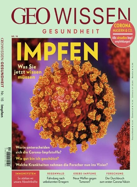 Geo Wissen Gesundheit – Nr.16 2021 Cover