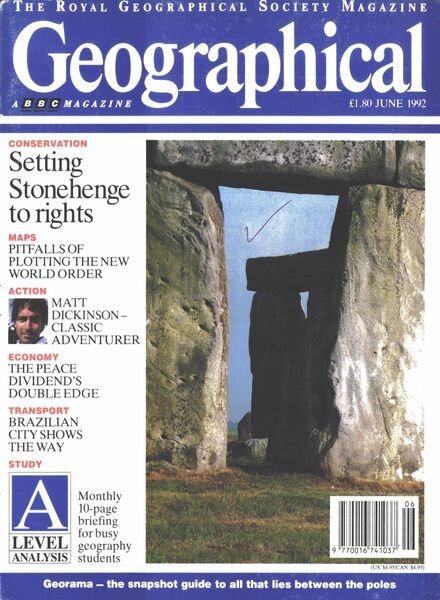 Geographical – June 1992 Cover