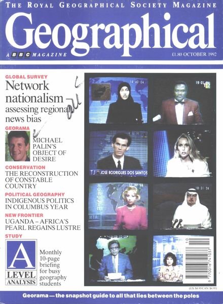 Geographical – October 1992 Cover