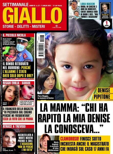 Giallo – 7 Luglio 2021 Cover