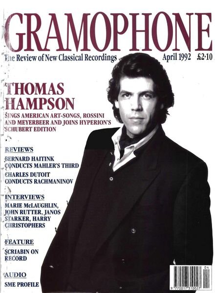 Gramophone – April 1992 Cover