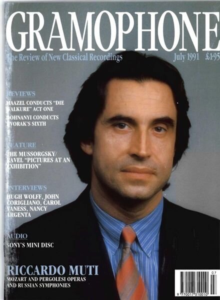 Gramophone – July 1991 Cover