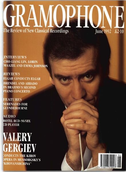 Gramophone – June 1992 Cover
