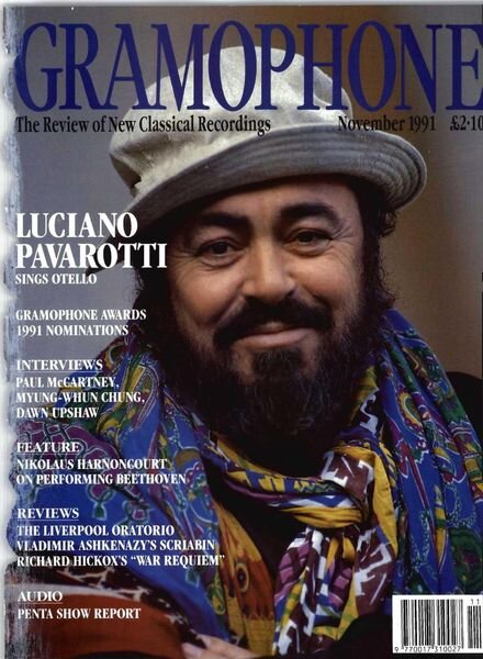 Gramophone – November 1991 Cover